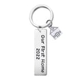 thumbnail image 1 of Pompotops Our First Home 2022 Stainless Steel Titanium Steel Keychain Pendant For Couple And Family Gift Clearance, 1 of 4