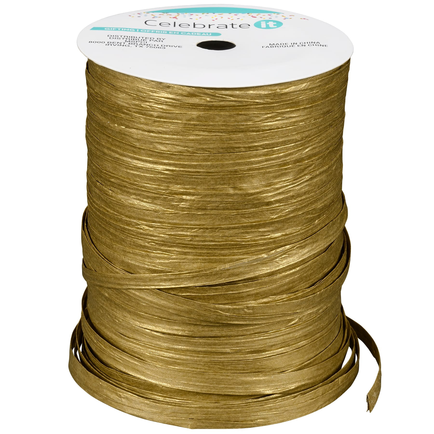 MICHAELS Bulk 12 Pack 75yd. Metallic Raffia Ribbon by Celebrate It