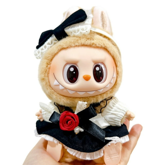 POP MART LABUBU The Monsters - Labubu Plush Doll Dress Doll Clothes No Toy Simple Set Of Labu Cloth Plush Doll Clothes 3.9 Inches (10 Cm) Cute Simple Version Set Doll Clothing For Labubu (No Doll)