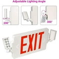 thumbnail image 4 of 8 Pack Double Sided LED Emergency EXIT Sign Combo, Two LED Lights, Backup Battery, US Standard Red Letter Emergency Exit Lighting,  Grade, 120-277V, Fire Resistant (UL 94V-0), 4 of 13