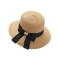 thumbnail image 2 of Summer Sales Under $5 Khaki Summer Beach Hats GIJNRIUIUA Summer Hats for Women Wide Bongrace Women Hat Little Girl Sun Cap Foldable Ladies Hats Baseball Hats, 2 of 5