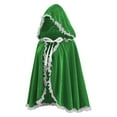 thumbnail image 2 of Oalirro Hood Cape for Party Holiday Lace Solid Color Hooded Short Velvet Cape Hood Cape Halloween Christmas Fancy Cloak with Hood, 2 of 5