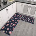 thumbnail image 2 of Pioneer Flower Floral Print Pattern Kitchen Rugs Sets Of 2, Anti Fatigue Non Slip Washable Floor Mats for Kitchen Sink Laundry, 17X30 Inch + 17X47 Inch, 2 of 6