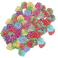thumbnail image 2 of 150Pcs Buttons Wood Cartoon Strawberry ColorPainted Printing DIY Decoration Accessories, 2 of 8