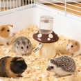 thumbnail image 1 of Botella de agua para hámster con soporte, cerámica, a prueba de fugas, dispensador de agua para mascotas pequeñas, ratones, jerbos, hámsteres y marrón, 1 of 8