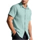 thumbnail image 2 of Ceisia Men's Shirt | Loose Short Sleeve Linen-like Textured Shirt | Breathable Wrinkle-resistant (Multiple Solid Colors) Gift, 2 of 8