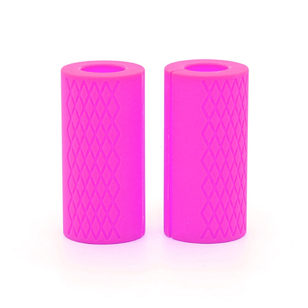 1 Pair Barbell Bar Dumbbell Kettlebell Fat Grips Silicone Thick Handle Pad $S1 