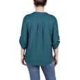 thumbnail image 3 of NY Collection Missy Long Tab-Sleeve Top With Pockets, 3 of 4