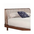 thumbnail image 3 of California King Platform Bed with Slat Back Rattan Headboard Brown, 3 of 4