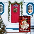 thumbnail image 6 of Merry Christmas Garden Flag,12 x 18 Inch Double Side Buffalo Check Plaid Christmas Tree Yard Flag for with Winter Holiday House Lawn Outdoor Decor (Santa Claus), 6 of 6