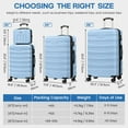 thumbnail image 3 of AMZFUN 28 Inches Carry On Luggage, Lightweight ABS+PC Hard Case Suitcase With 360° Rotating Silent Wheel, With TSA Lock, Airline Approved Luggage, Light Blue, 3 of 6