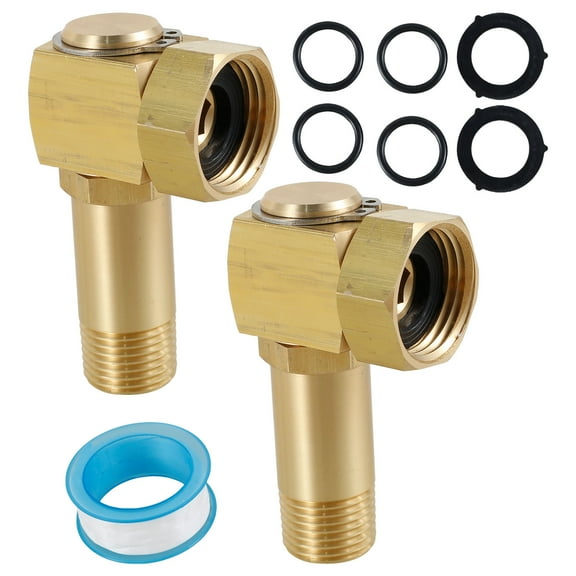 2Pcs Brass Hose Reel Parts Fittings Garden Hose Adapter Multipurpose Swivel Elbow Connector Heavy Duty Garden Hose Swivel Reel Replacement for Different Hoses