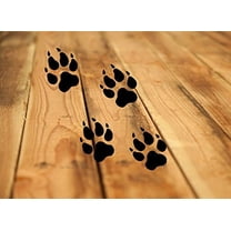Decal ~ WOLF PAW PRINTS ~ ANIMAL ~: Wall or Window Decal: Set, is 4 paws (one measures) 4.5" x 6"