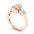 thumbnail image 2 of Three-Stone Engagement Ring for Women - 2ct Natural Morganite in 18K Rose Gold Promise Ring, 2 of 6