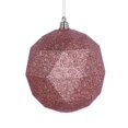 thumbnail image 1 of 8 in. Rose Gold Glitter Geometric Christmas Ornament Ball, 1 of 1