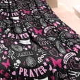 thumbnail image 3 of Black Breast Cancer Blanket,Comfortable Soft Flannel Throw Blanket,All Season,Warm Lightweight Blankets for Sofa Bed Couch Living Room Chair,60"x80", 3 of 4