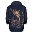 thumbnail image 3 of JIAYUE Mens Hoodie Drawstring Hooded Fishing Graphic Long Sleeve Pullover Tops Front Pocket Loose Sweatshirt for Light Activity Wear, 3 of 5
