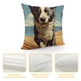 thumbnail image 4 of GOSMITH  Border Collie Beach Summer Vacation Throw Pillow, Multicolor, 4 of 5