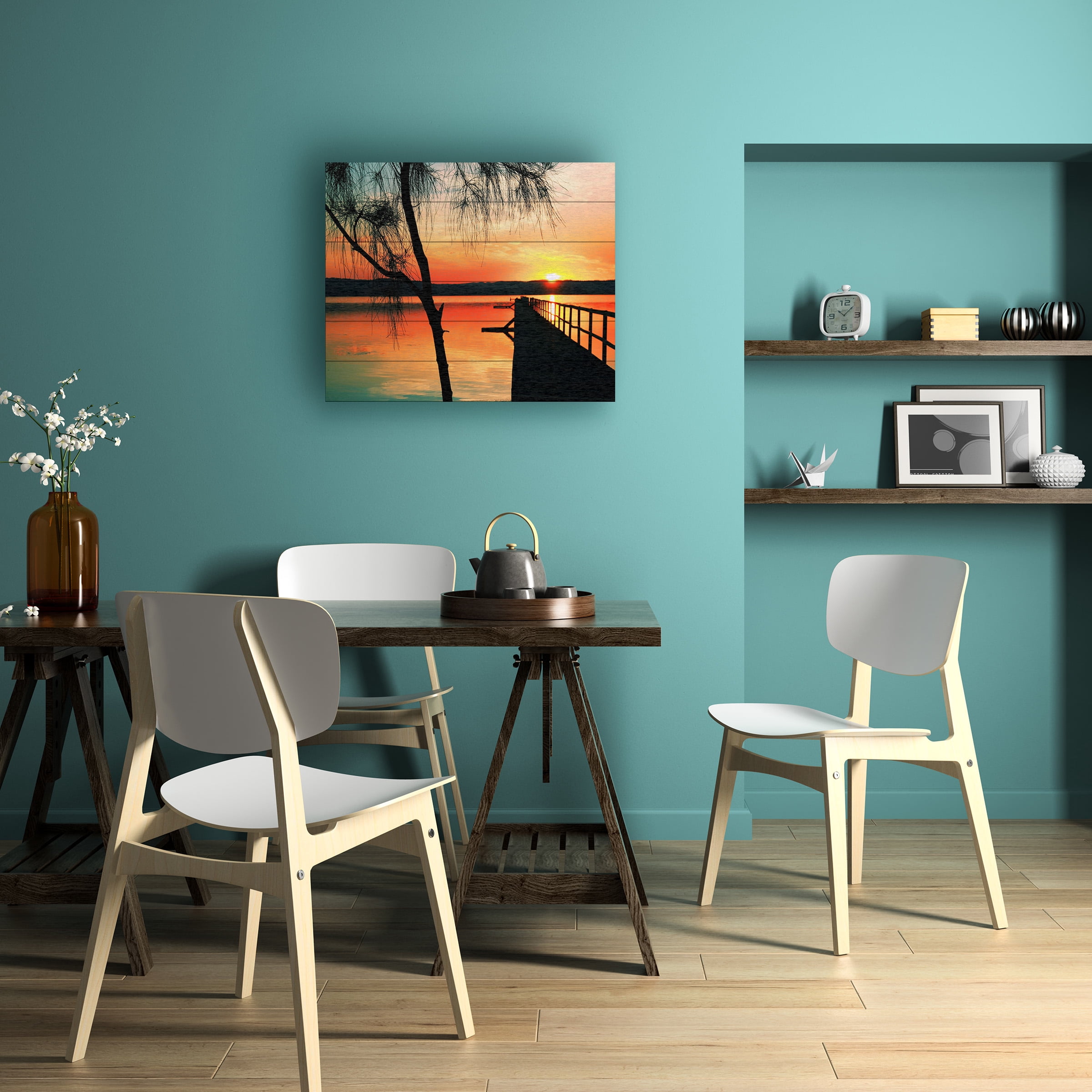 Incredi 'Once Upon An Evening' Wood Slat Art 18x22
