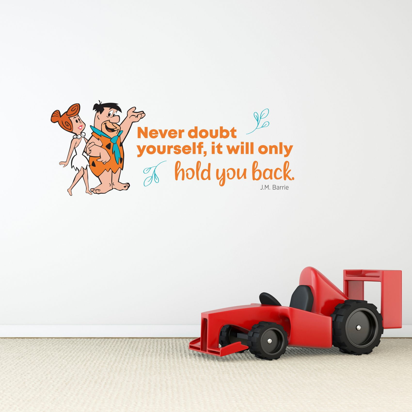 Never Doubt Flintstones Life Quote Cartoon Quotes Decors Wall Sticker Art Design Decal For Girls Boys Kids Room Bedroom Nursery Kindergarten Home Decor Stickers Wall Art Vinyl Decoration 15x30 Inch Walmart Com