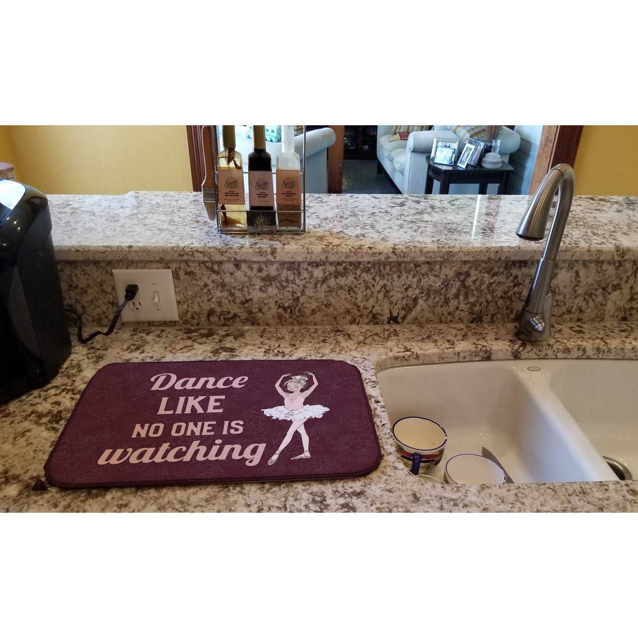 Dance like no one is watching Dish Drying Mat