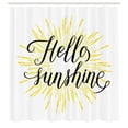 thumbnail image 3 of Ambesonne Hello Sunshine Shower Curtain, Romantic Pastel Text, 69"Wx84"L, Yellow Black, 3 of 5