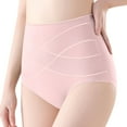 thumbnail image 4 of Prolriy Tummy Control Underwear for Women, Women's High Waist Belly Lifting Hip Breathable High Elastic Women's Underwear Pink XL, 4 of 6