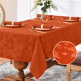 thumbnail image 2 of Romanstile Mantel rectangular de jacquard de otoño – Manteles decorativos con estampado floral de damasco impermeables, manteles de tela pesados para cenas/fiestas/vacaciones, 60 x 102 pulgadas, color, 2 of 4