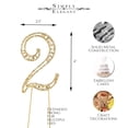 thumbnail image 2 of Sparkly Rhinestones Gold Cake Topper - Symbol and Number Decoration for Wedding, Birthday, Gender Reveal & Anniversary Cakes (2), 2 of 5