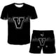 thumbnail image 1 of Juego de verano para niños GTA 5, ropa deportiva para bebés, niñas y niños, camisetas, conjunto de 2 piezas, ropa para niños de 1 a 14 años, 11T Gao Jinjia LED, 1 of 2