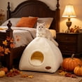 thumbnail image 5 of Cat Dome Bed - Plush Warmth Indoor Cats Sleeping Bed | Winter Thermal Insulation Kitten Resting Nest, Pet Supplies for Small Medium Cats, 5 of 6