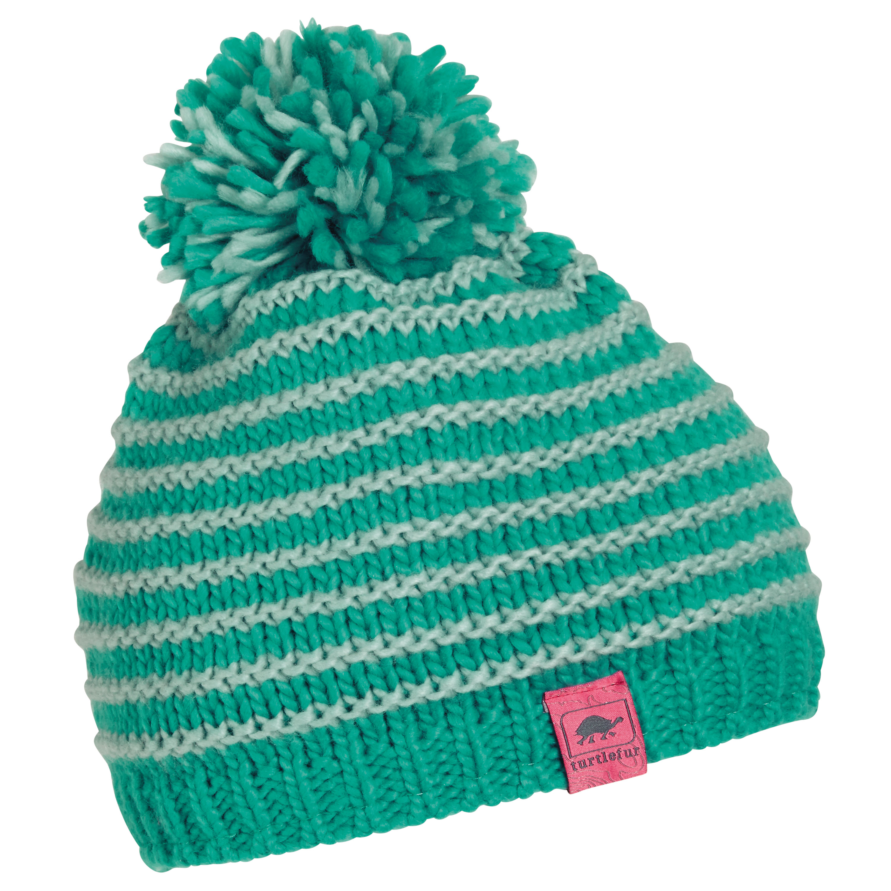 Turtle Fur Marcy Girl's Fleece Lined Oversized Pom Hand Knit Winter Hat by Turtle Fur