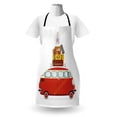 thumbnail image 3 of Camper Apron, Cartoon Style Retro Minivan with Suitcases and Bird Cage Traveling Theme Holiday, Unisex Kitchen Bib with Adjustable Neck for Cooking Gardening, Adult Size, Multicolor, by Ambesonne, 3 of 4