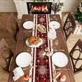 thumbnail image 6 of Red Buffalo Plaid Deer Snowflakes Christmas Winter Xmas Cloth Table Runner Burlap Table Decoration for Home Kitchen Dining Dinner Indoor Holiday Farmhouse Decor 13.8x71 Inch, 6 of 6
