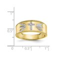 thumbnail image 3 of Bagues Croix pour Hommes en Or Jaune 10K avec Placage Rhodium, 3 of 4