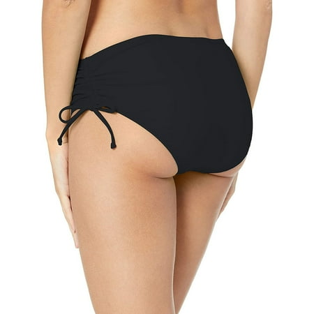 HYSYSB Thong Bathing Suit for Women bikini Bottoms for Women side Tie Bikini Bottom ruched Swim Bottoms shorts82% Nylon 18% Spandexhigh Waist Daily Woman bikini Shorts Black XL