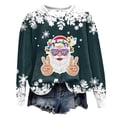 thumbnail image 7 of Towmus Christmas Sweatshirts for Women Plus Size Christmas Graphic Crewneck Sweatshirt Casual Snowflake Pullover Tops, 7 of 7