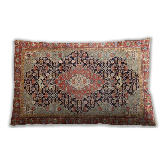 Ahgly Company Outdoor Rectangular Traditional Lumbar Throw Pillow, 13 inch by 19 inch