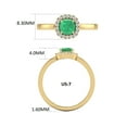 thumbnail image 5 of TimeLe$$ Classics Round and Cushion Cut Natural Emerald Gemstone Ring in 14K Yellow Gold (Size: 4.5), 5 of 6