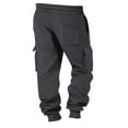 thumbnail image 4 of Men's Winter Work Pants with Multi-Pocket Design, Sweatpant Comfort for Casual Sports, Outdoor Activities, and Daily Wear (Warm & Functional),Dark Gray L, 4 of 5