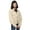 Beige, variant on Women's Corduroy Collared Button Down Jacket Color: Beige Size: X LARGE