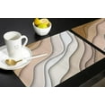 thumbnail image 5 of Placemats Brown Modern Geometric Place Mats for Dining Room Dinner Table Ombre Brown Abstract Washable Table Mats Kitchen Decorations Set of 4, 5 of 6