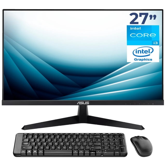 Computadora Escritorio Mini PC ASUS NUC 13 PRO Intel Core i3 1315U 16GB DDR4 SSD 512GB Monitor 27 1ms 120Hz Teclado Mouse Inalambrico W11H-T WiFi 6E BT 5.3 Oficina, estudio y hogar