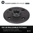 thumbnail image 3 of Supply Giant BMFL0012 Black Malleable Floor Flange with Four Screw Holes, 1/2", 3 of 5