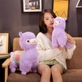 thumbnail image 4 of Cartoon Alpaca Plush Toys 19.7'' Soft Soothing Llama Stuffed Animal Doll Prety Home Decor Cute Gift, 4 of 13