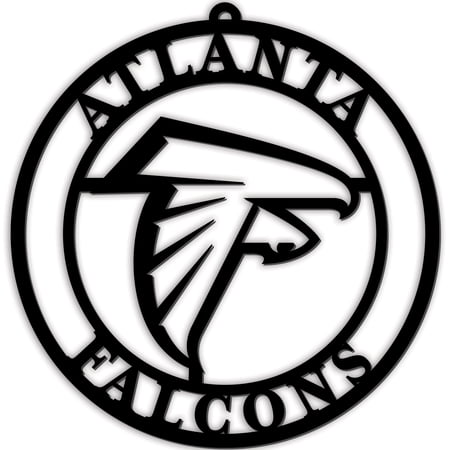 Black Atlanta Falcons 16 Team Logo Cutout