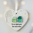thumbnail image 2 of Heart-Shaped Sea Glass Friendship Decor, Heart-Shaped Sea Glass House Friendship Decor, Timeless Friendship Heart Ornament for Christmas Tree, Bohemia Art Decorations, Gifts for Friends, #C, 2 of 7