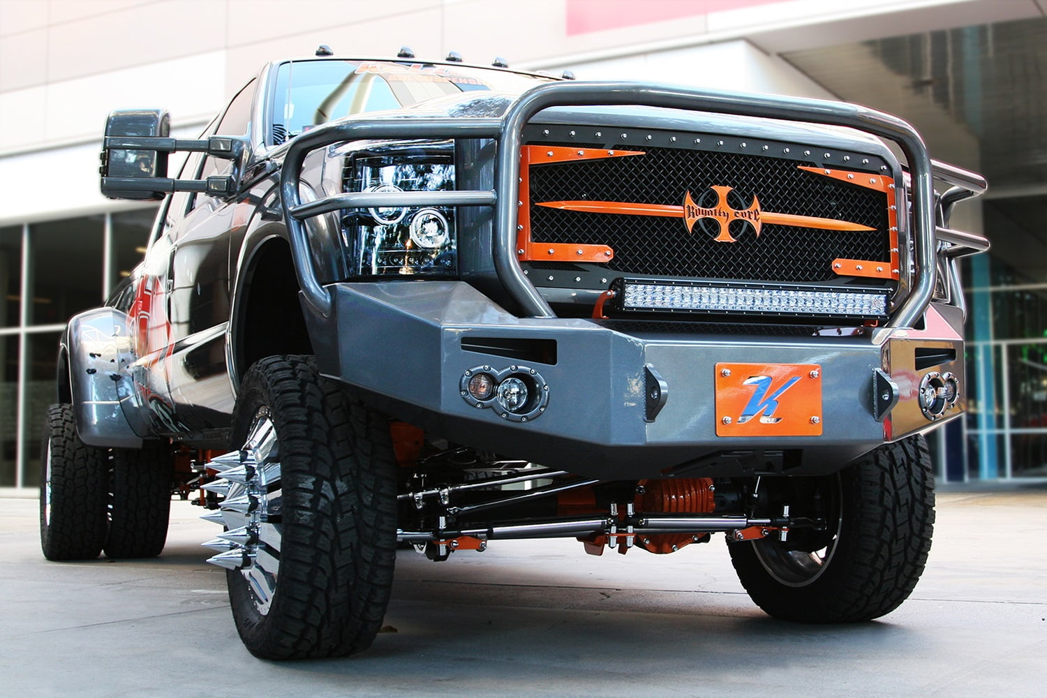 1115 F450/F550 WINCH BUMPER W/ FULL GRILL GUARD MATTE BLACK