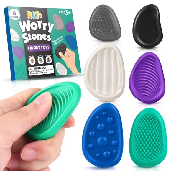 Fidget Toys KLT Sensory Stone, paquete de 6 unidades para adultos y niños