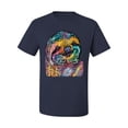 thumbnail image 3 of Funny Neon Sloth | Dean Russo Art Animal Lover Men's T-Shirt, Navy, XL, 3 of 5